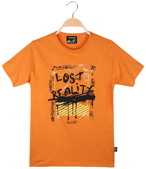 Be Board T-shirt da bambino in cotone con stampa T-Shirt Manica Corta bambino Arancione taglia M