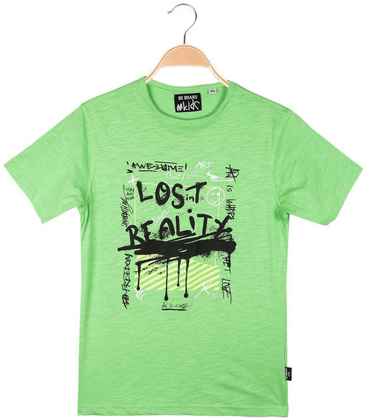 Be Board T-shirt da bambino in cotone con stampa T-Shirt Manica Corta bambino Verde taglia S