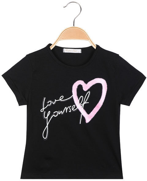 Hope Star T-shirt da ragazza con stampe e strass T-Shirt Manica Corta bambina Nero taglia 14