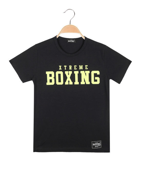 Xtreme Boxing T-shirt da ragazzo in cotone T-Shirt Manica Corta bambino Nero taglia 16