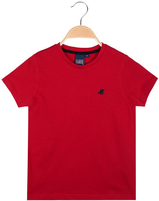 U.S. Grand Polo T-shirt in cotone manica corta ragazzo T-Shirt Manica Corta bambino Rosso taglia 16