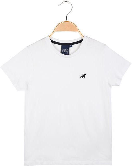 U.S. Grand Polo T-shirt in cotone manica corta ragazzo T-Shirt Manica Corta bambino Bianco taglia 08