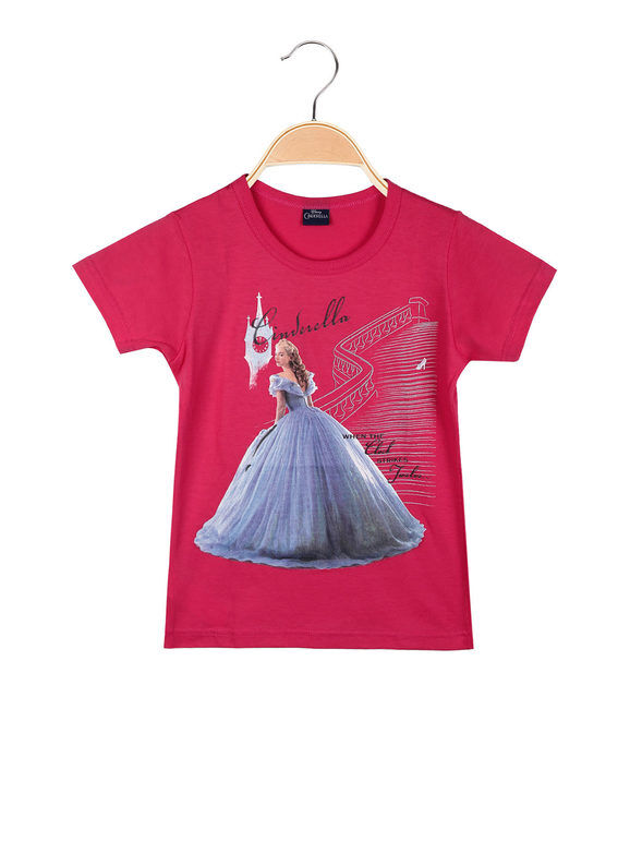 Disney T-shirt manica corta da bambina con stampa T-Shirt Manica Corta bambina Fucsia taglia 05