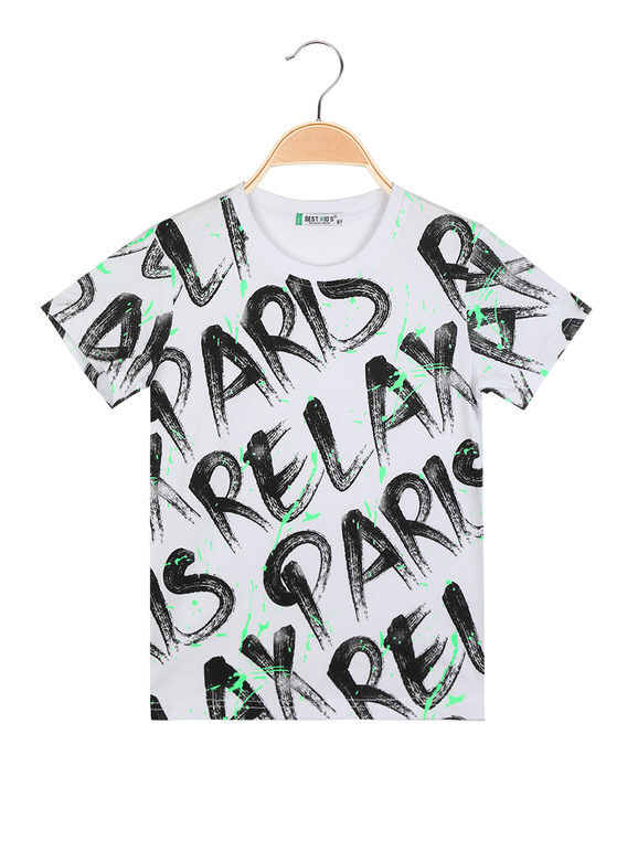 Best T-shirt manica corta da bambino con scritte T-Shirt Manica Corta bambino Bianco taglia 10