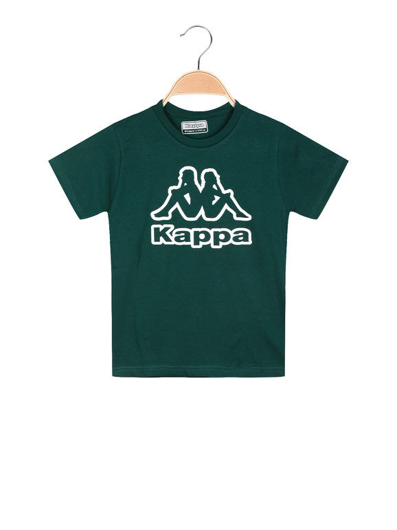 Kappa T-shirt manica corta da ragazzo con stampa T-Shirt e Top bambino Verde taglia 08