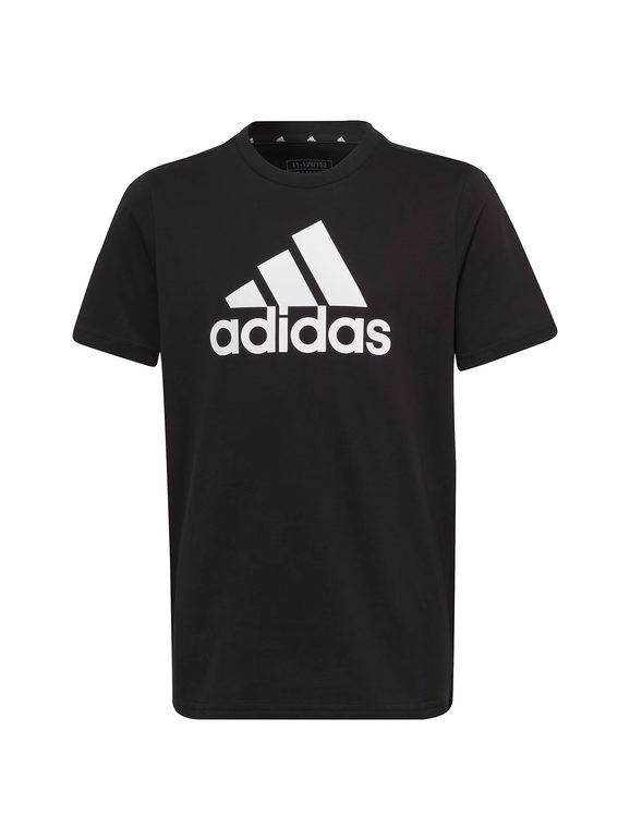 Adidas T-shirt manica corta Essentials ragazzi IC6855 T-Shirt e Top unisex bambino Nero taglia 15/16