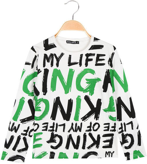 Small Gang T-shirt manica lunga da bambino con scritte T-Shirt Manica Lunga bambino Bianco taglia 16