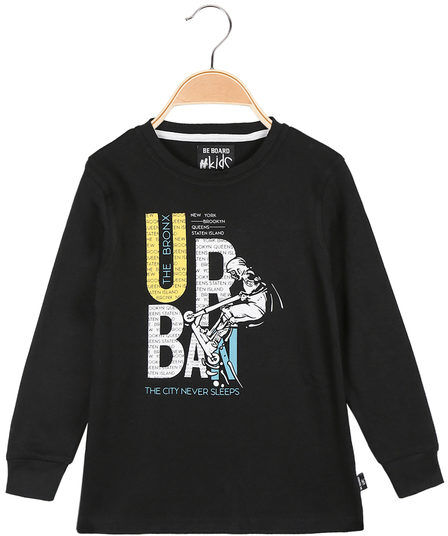 Be Board T-shirt manica lunga da bambino in caldo cotone T-Shirt Manica Lunga bambino Nero taglia 03