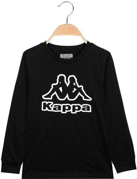 Kappa T-shirt manica lunga in cotone da ragazzo T-Shirt e Top bambino Nero taglia 16