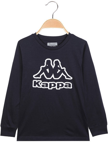 Kappa T-shirt manica lunga in cotone da ragazzo T-Shirt e Top bambino Blu taglia 16