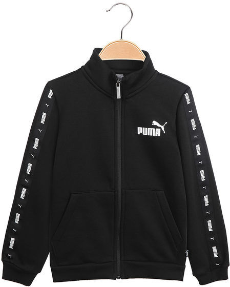 Puma Tape Sweat Sult Felpa da bambino con zip Felpe bambino Nero taglia 11/12