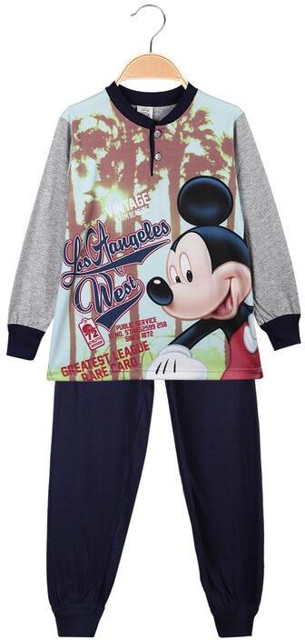 Disney Topolino pigiama lungo da bambino in cotone Pigiami bambino Grigio taglia 06