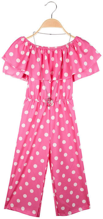 Mec Girl Tuta jumpsuite da bambina a pois Vestiti bambina Fucsia taglia 04