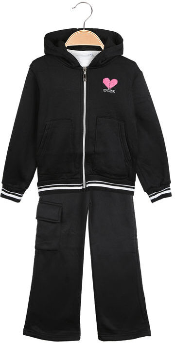 Sweet Tuta sportiva da bambina felpata 3 pezzi Completi 3-16 Anni bambina Nero taglia 04