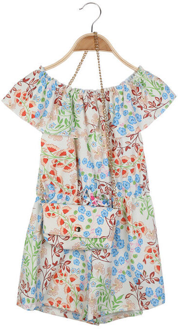 Solada Tutina jumpsuit da bambina a fiori Vestiti bambina Verde taglia 08