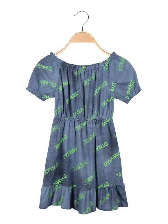 Mec Girl Vestito da bambina con scritte Vestiti bambina Verde taglia 10