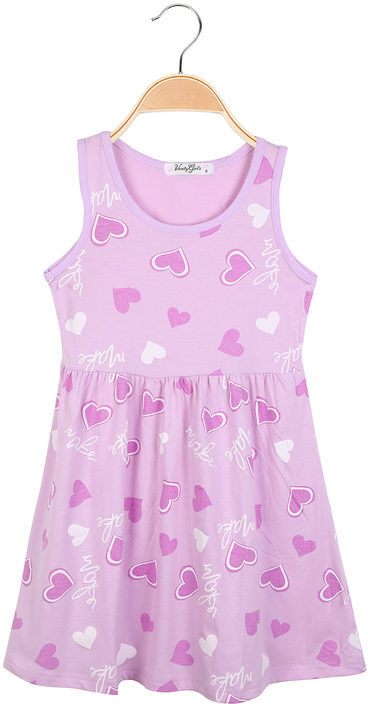 Vanity Girl's Vestito in cotone da bambina con cuori Vestiti bambina Viola taglia 10