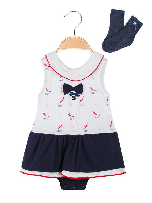 Yes! Do Kids Vestito smanicato da neonata con calzini Completi 0-36 M bambina Blu taglia 06/09