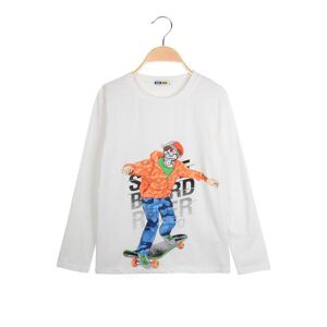 Mr Jek T-shirt bimbo manica lunga con disegno T-Shirt Manica Lunga bambino Bianco taglia 04