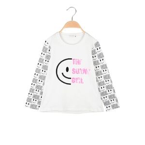 pink girl T-shirt manica lunga da bambina con stampe T-Shirt Manica Lunga bambina Bianco taglia 04