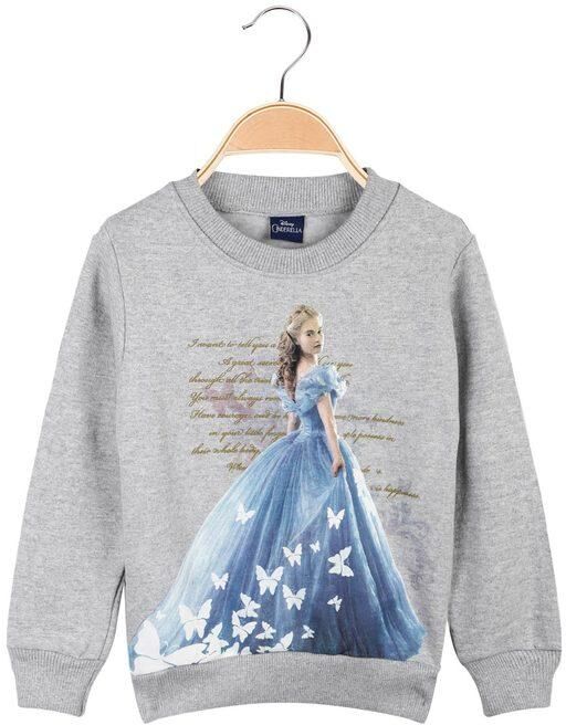 Disney Cinderella felpa girocollo da bambina Felpe Pesanti bambina Grigio taglia 03/04