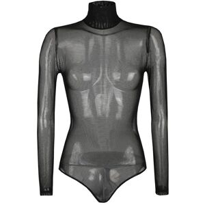 Solada Body accollato in tulle sottile Body donna Nero taglia S/M