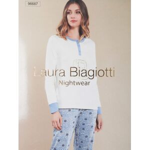 Laura Biagiotti Pigiama donna in cotone con fantasia animalier Pigiami donna Bianco taglia XL