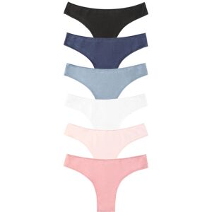 Power Flower Slip donna in cotone. Confezione da 6 paia Slip donna Multicolore taglia L/XL