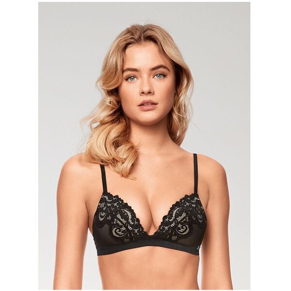 infiore 5010 reggiseno a triangolo imbottito senza ferretto coppa b reggiseni donna nero taglia 02