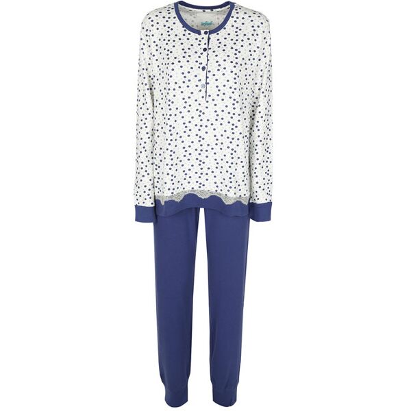 infiore camicia da notte manica lunga a pois donna pigiami donna blu taglia 46