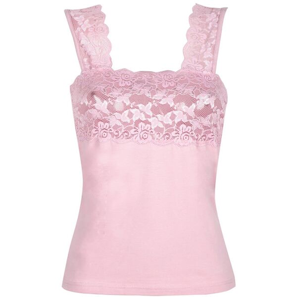 esse speroni canotta intima donna con pizzo maglie intime donna rosa taglia m