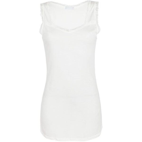 liabel canotta lunga con pizzo maglie intime donna bianco taglia xs