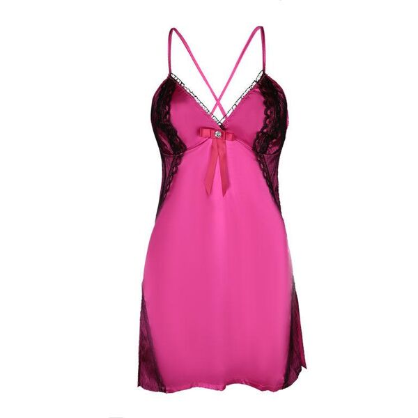 solada coordinato intimo babydool + perizoma intimo sexy donna fucsia taglia unica