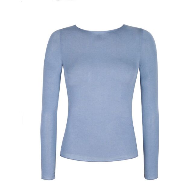 sublyme maglietta donna in cashmere ultra light maglie intime donna blu taglia xl