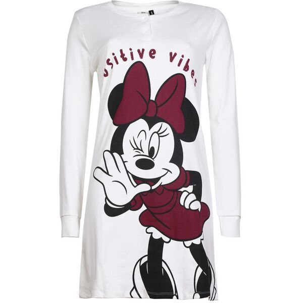 disney minnie camicia da notte donna manica lunga pigiami donna bianco taglia xl