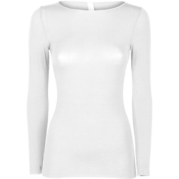 pura p0713m maglietta donna in cashmere a manica lunga maglie intime donna bianco taglia xl