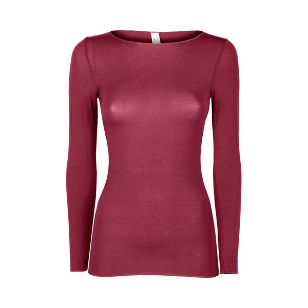 pura p0713m maglietta donna in cashmere a manica lunga maglie intime donna rosso taglia s