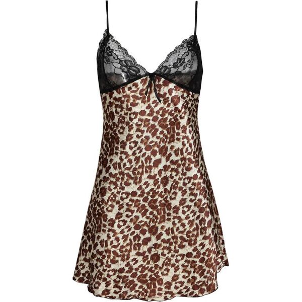 solada sottoveste leopardata con pizzo sottovesti donna marrone taglia xxl