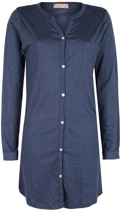 nazareno gabrielli camicia da notte in cotone pigiami donna blu taglia m