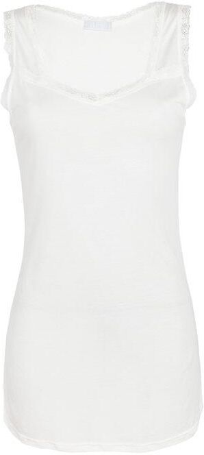 liabel canotta lunga con pizzo maglie intime donna bianco taglia l