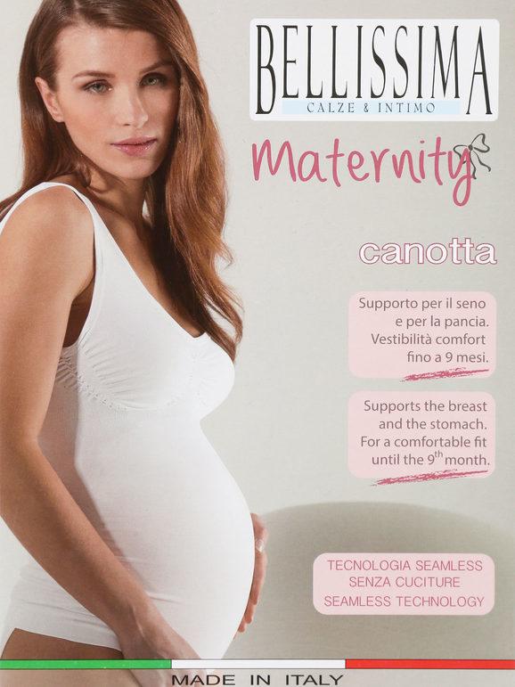 bellissima maternity canotta maglie intime donna bianco taglia s/m