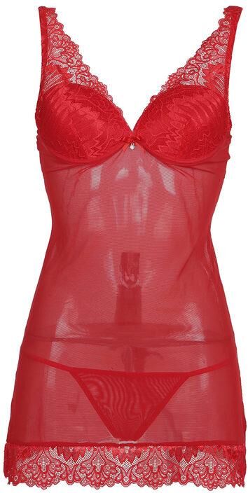 Pura Baby doll + perizoma completo intimo rosso Completi Intimi donna Rosso taglia 03