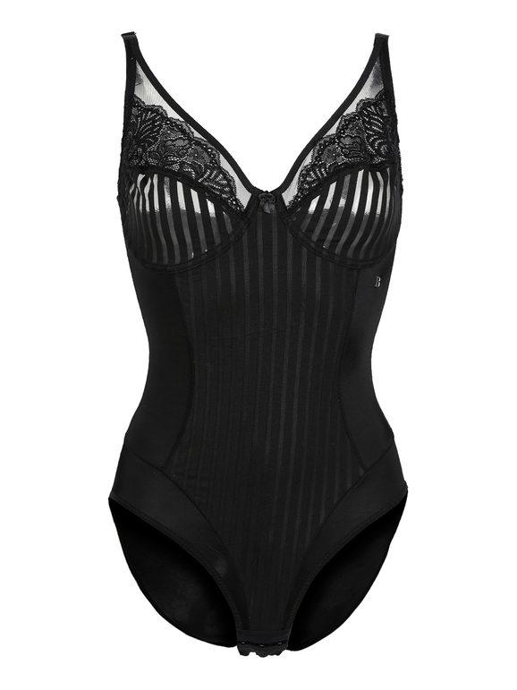 Bellissima Body in pizzo GRAZIA coppa C Body donna Nero taglia 03