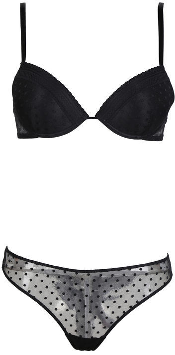 Infiore Coordinato intimo donna: push up + brasiliana Completi Intimi donna Nero taglia 03