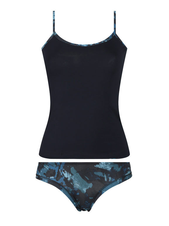 Magic Dream Coordinato intimo top + slip Completi Intimi donna Blu taglia L