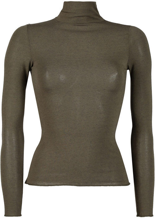 Sublyme Dolcevita donna manica lunga milsto cashmere Maglie Intime donna Verde taglia M