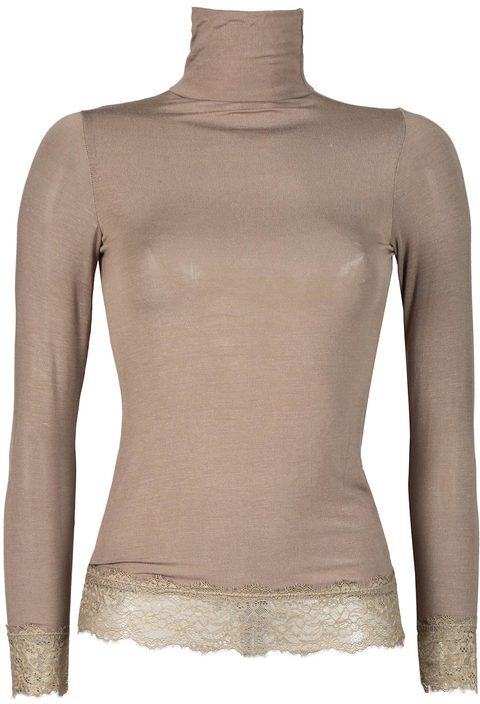 Pura P0648C Dolcevita a manica lunga in cashmere Maglie Intime donna Beige taglia M