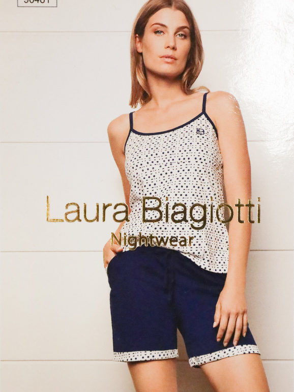 Laura Biagiotti Pigiama estivo donna con canotta e shorts Pigiami donna Blu taglia S