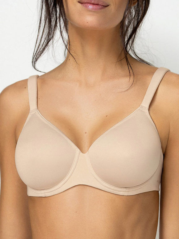 SieLei PLUS 2556 Reggiseno con ferretto COPPA D Reggiseni donna Beige taglia 02