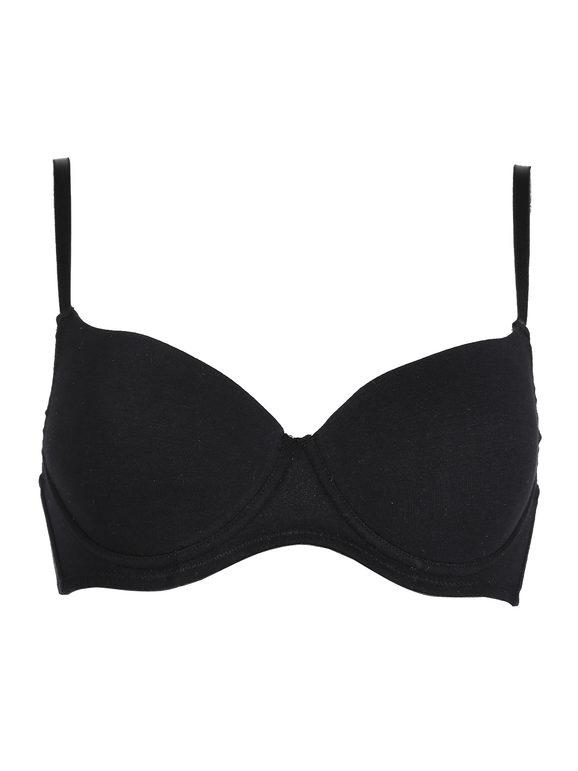 Bellissima Reggiseno con ferretto in cotone ANIMA coppa B/C Reggiseni donna Nero taglia 04